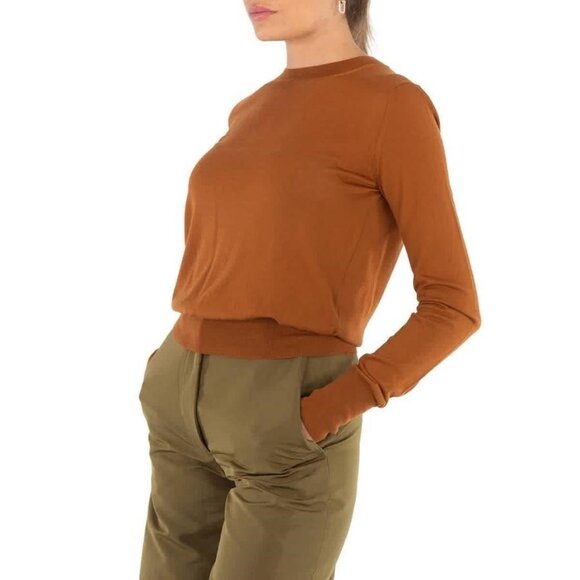 New Stella McCartney Ladies Brown Crewneck Jumper - Picture 2 of 6